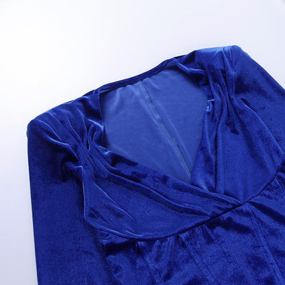 Sexy Women Slim Long Sleeves Suede Bodycon Dresses--Free Shipping at meselling99