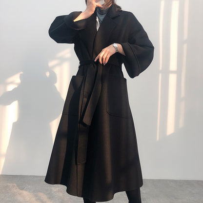 Luxury Woolen Winter Long Overcoat for Women