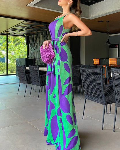 Sexy Sleeveless High Waist Women Long Dresses