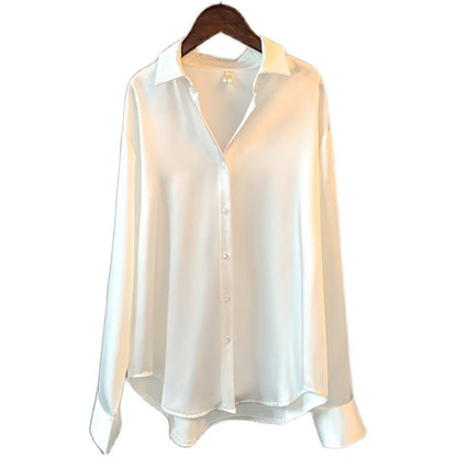 Fashion Satin Designed Long Sleeves Shirts