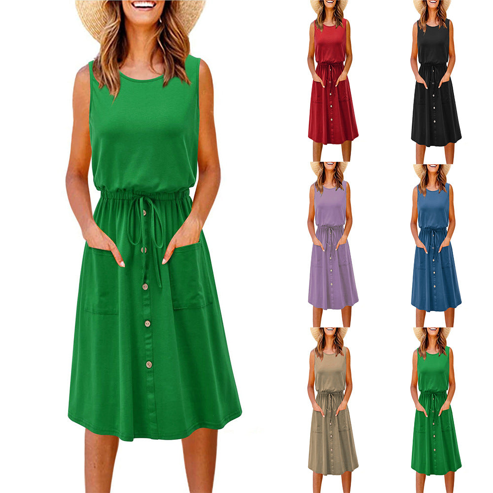 Casual Summer Sleeveless Vest Dresses