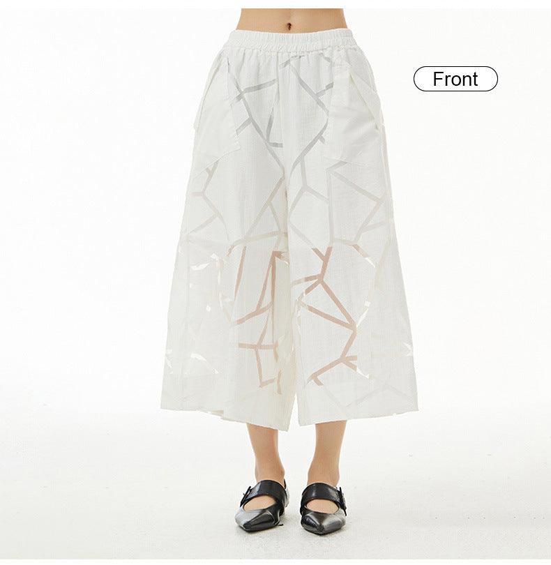 Summer Leisure Plus Sizes Wide Legs Pants