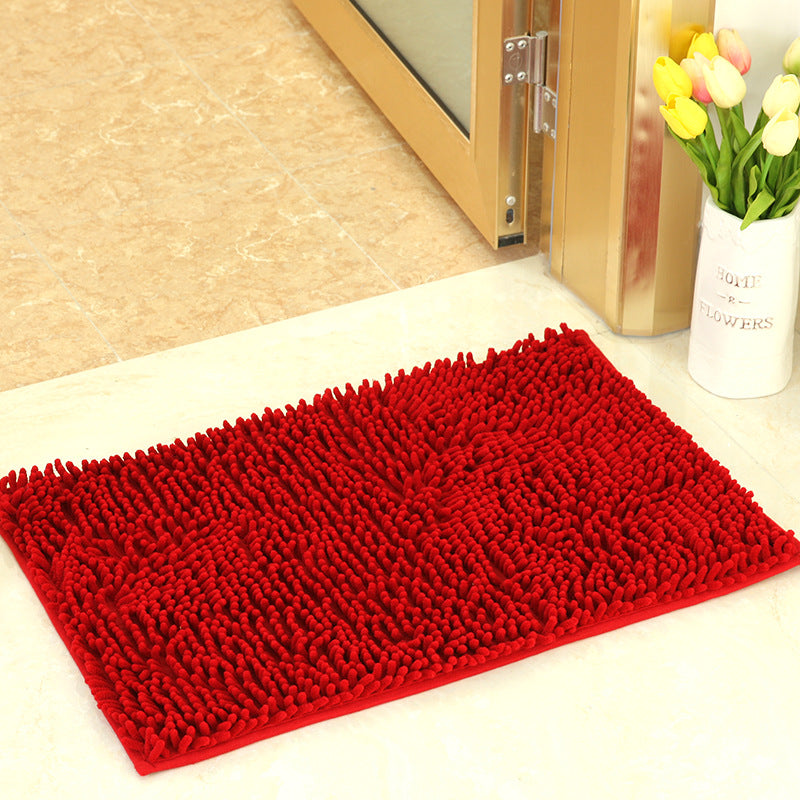 Shaggy Chenille Door Mat Non Slip Bath Mat Easy Care Microfibre Bobble Bath Mat