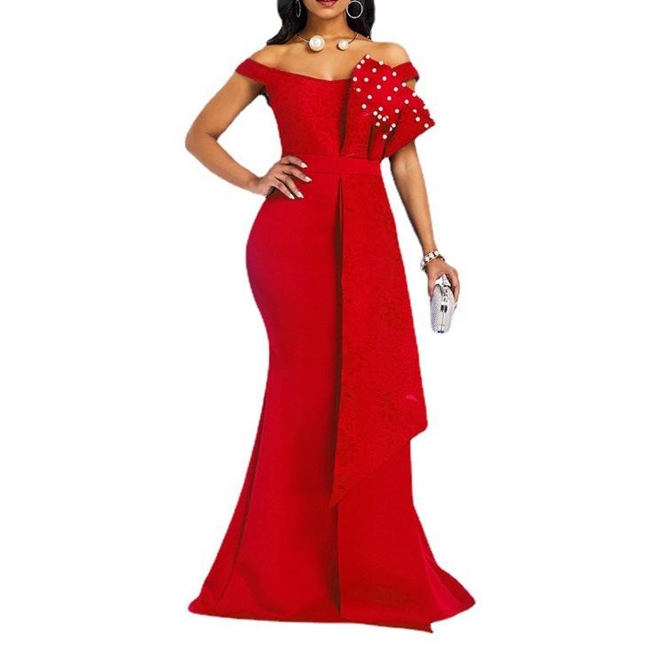 Sexy Off The Shoulder Lace Jewelry Bodycon Party Dresses-STYLEGOING