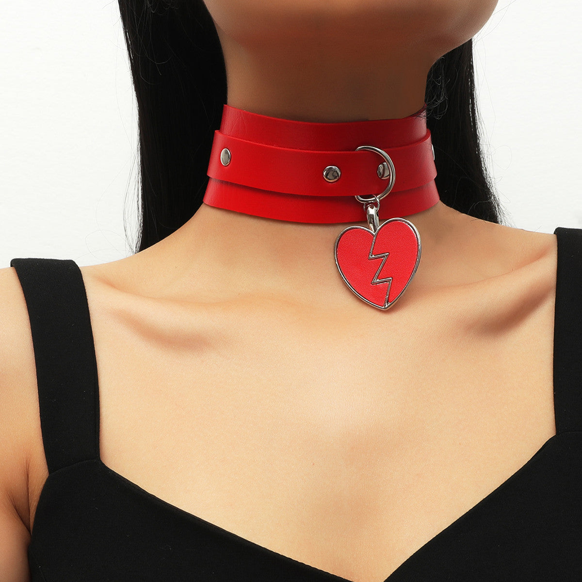 Sweetheart Design PU Leather Clavicle Chain