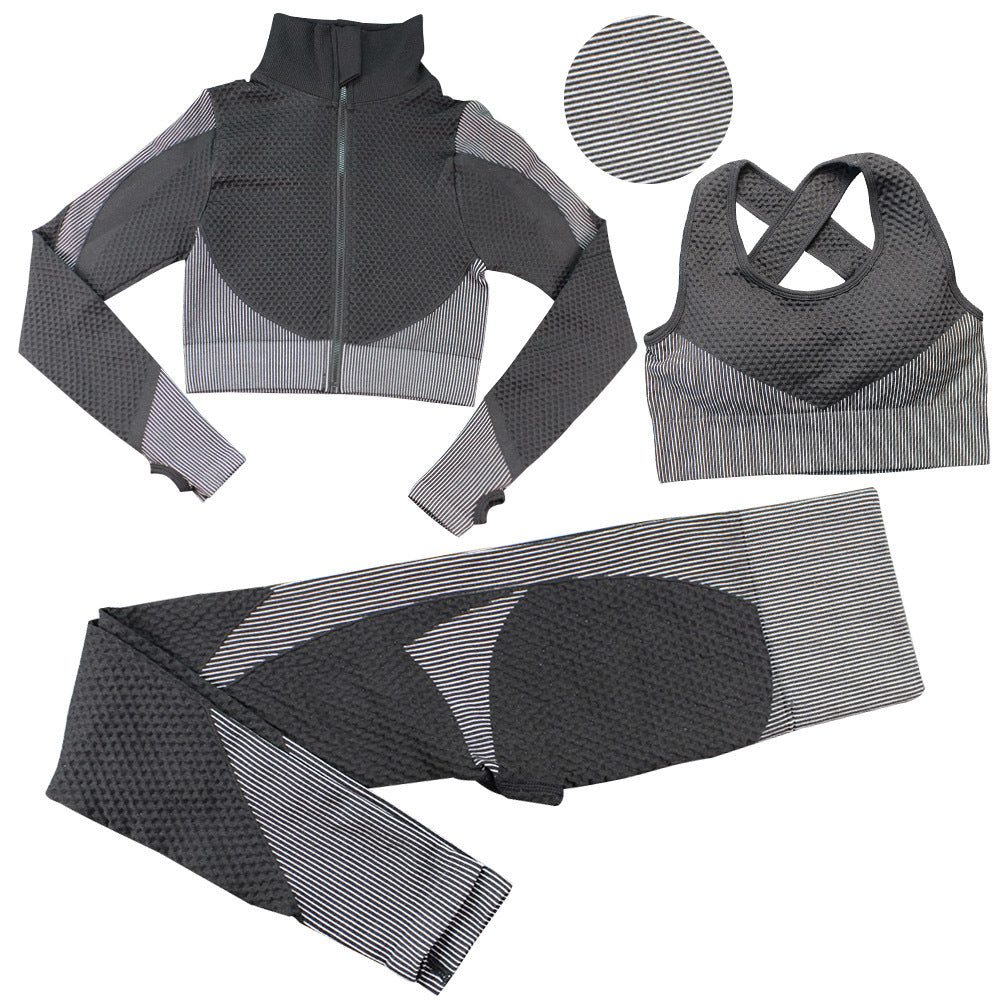 Sexy Body Buidling Sporting 3pcs Suits for Women