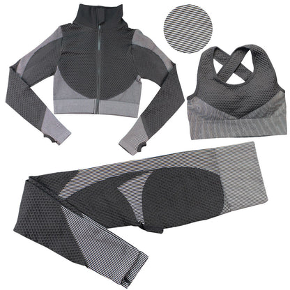 Sexy Body Buidling Sporting 3pcs Suits for Women