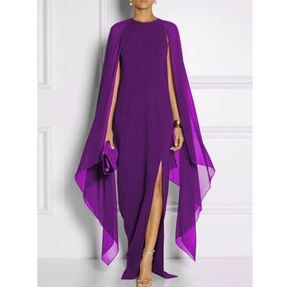 Fashion Chiffon Irregular Cape Dresses
