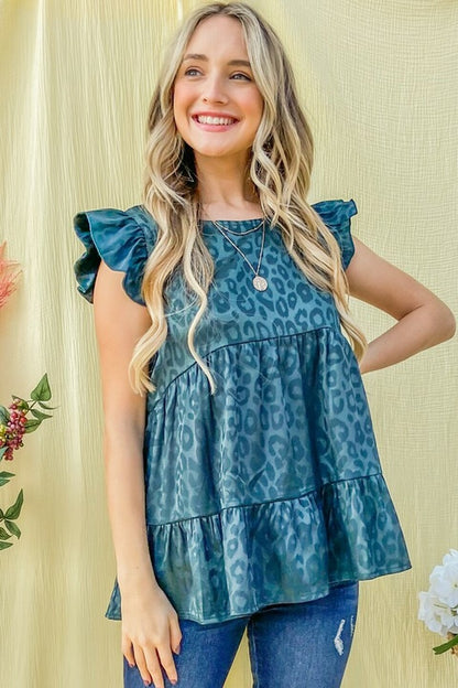 Summer Ruffled Round Neck Women Blouses