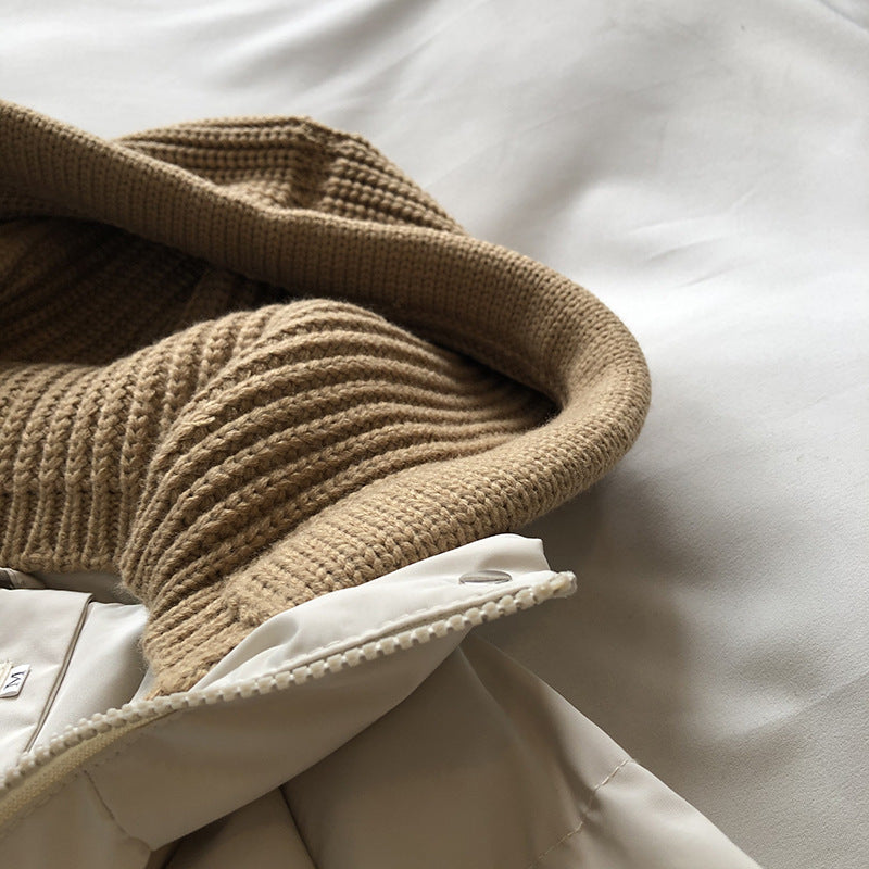 Winter Warm Short Cotton Coats with Knitting Hats