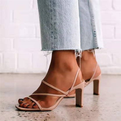 Women Plus Sizes High Heels Sandals