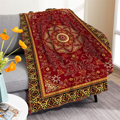 Vintage Boho Fleece Throw Blankets