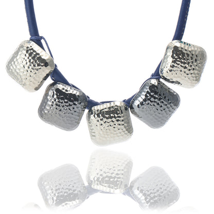 Vintage Irregular Square Clavicle Women Necklace
