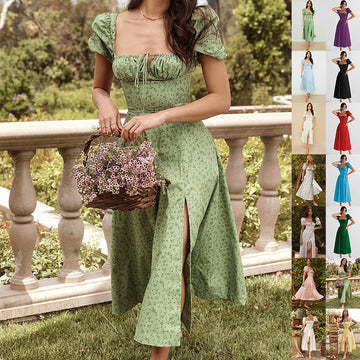 Lovely Summer Floral Print Long Dresses