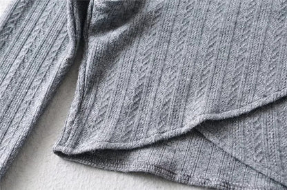 Sexy Designed Knitting Tops and High Waist Trumpet Pants