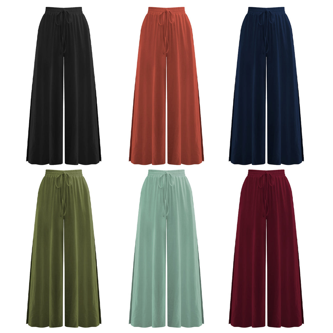Casual Side Split Women Summer Pants