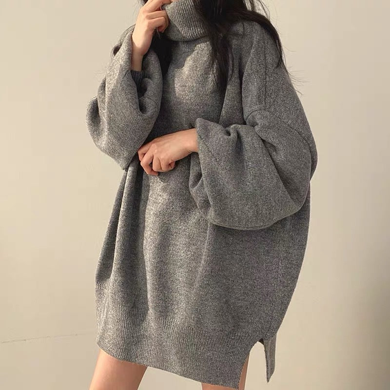 Turtleneck Knitting Long Pullover Sweaters for Women