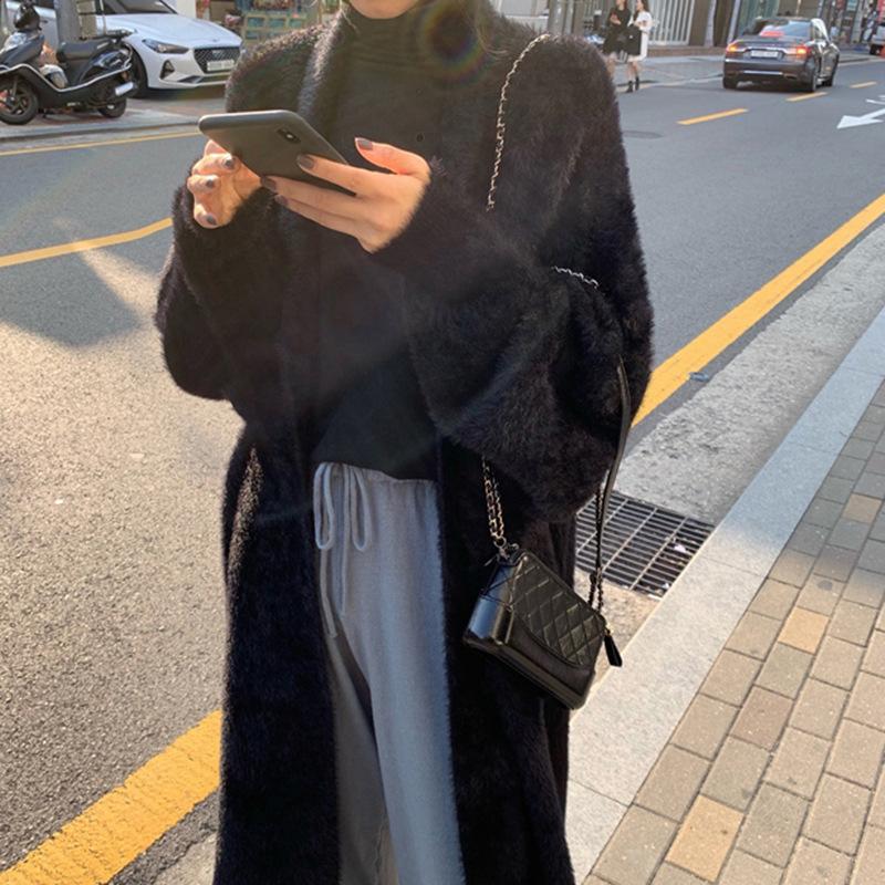 Women Winter Warm Velvet Long Cardigan Overcoat-STYLEGOING
