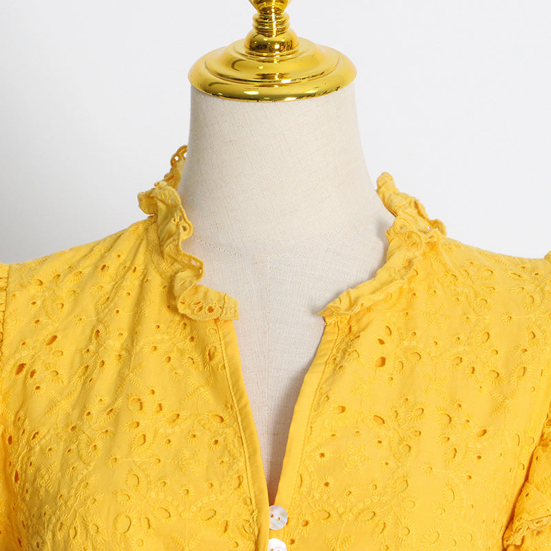 Vintage Embroidery Long Lace Dresses