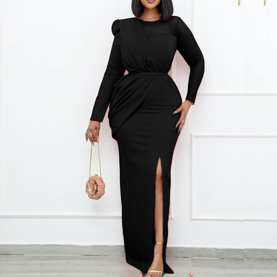 Sexy Split Front Plus Sizes Women Long Party Dresses