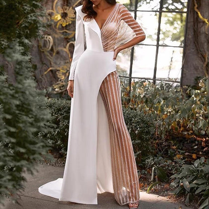 Designed Sexy See Through Lace Pants Dresses