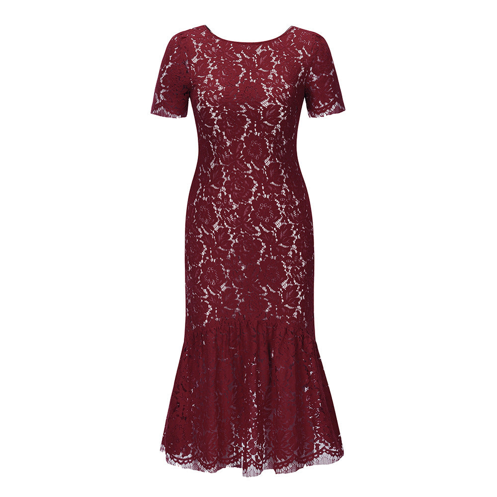 Sexy Backless Elegant Lace Dresses for Women