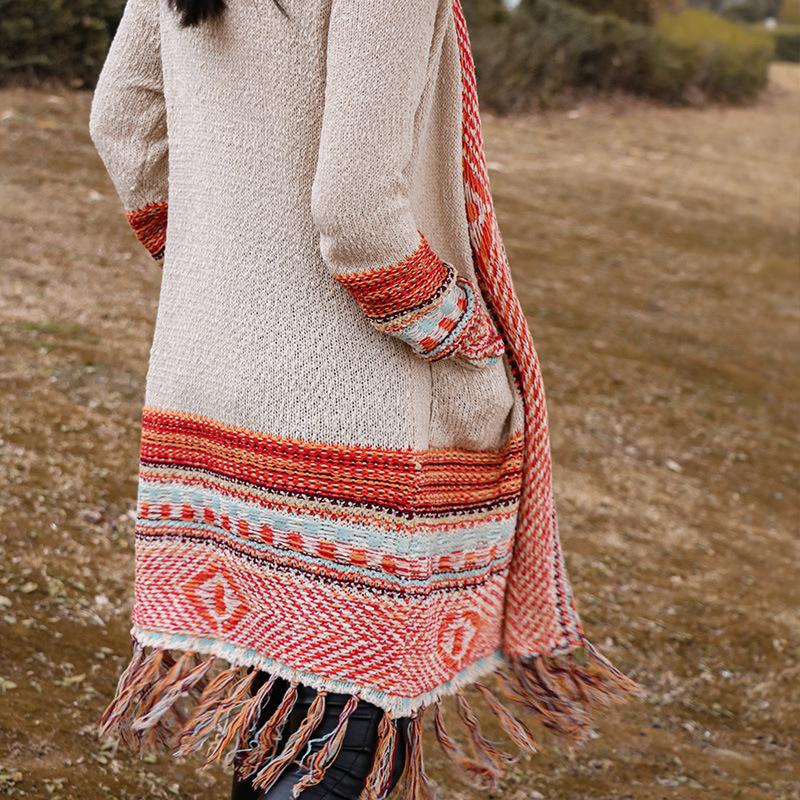 Vintage Tassel Kitting Fashion Cardigans for Women-STYLEGOING