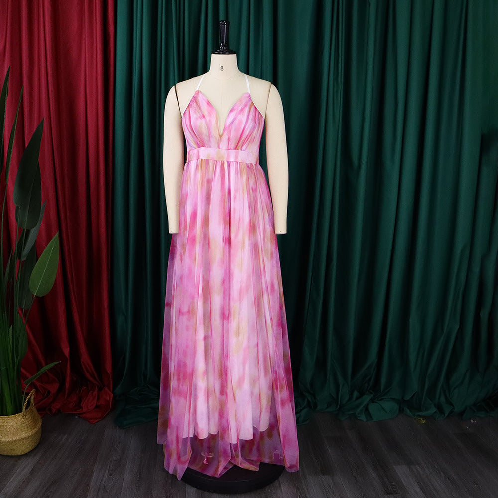 Sexy V Neck Plus Sizes Long Evening Dresses