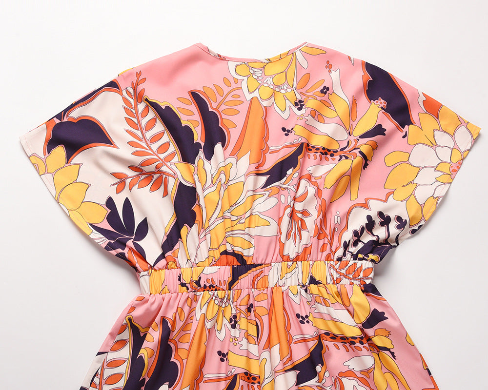Summer Casual Bat Sleeves Beach Long Dresses