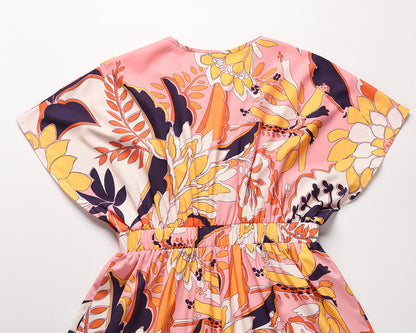 Summer Casual Bat Sleeves Beach Long Dresses