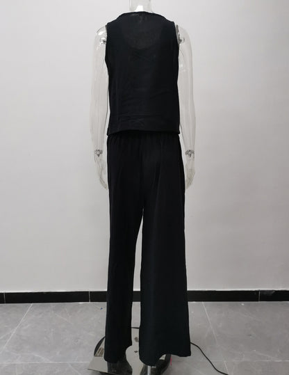 Leisure Summer Women Two Pieces Sleeves Tops and Pants