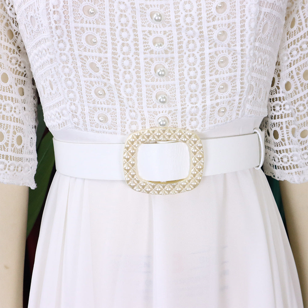 Elegant Chiffon Women Dresses with Belt