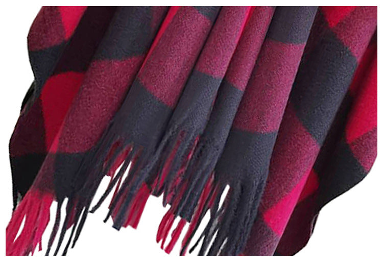 Winter Tassels Shawls Cape for Women
