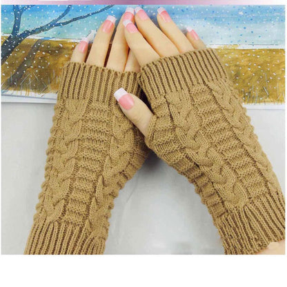 2 Pairs/Set  Winter Knitted Gloves Keep Warm for Women