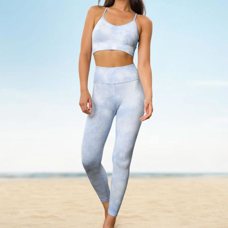 Sexy Fast Drying Dyed Yoga Sets for Women