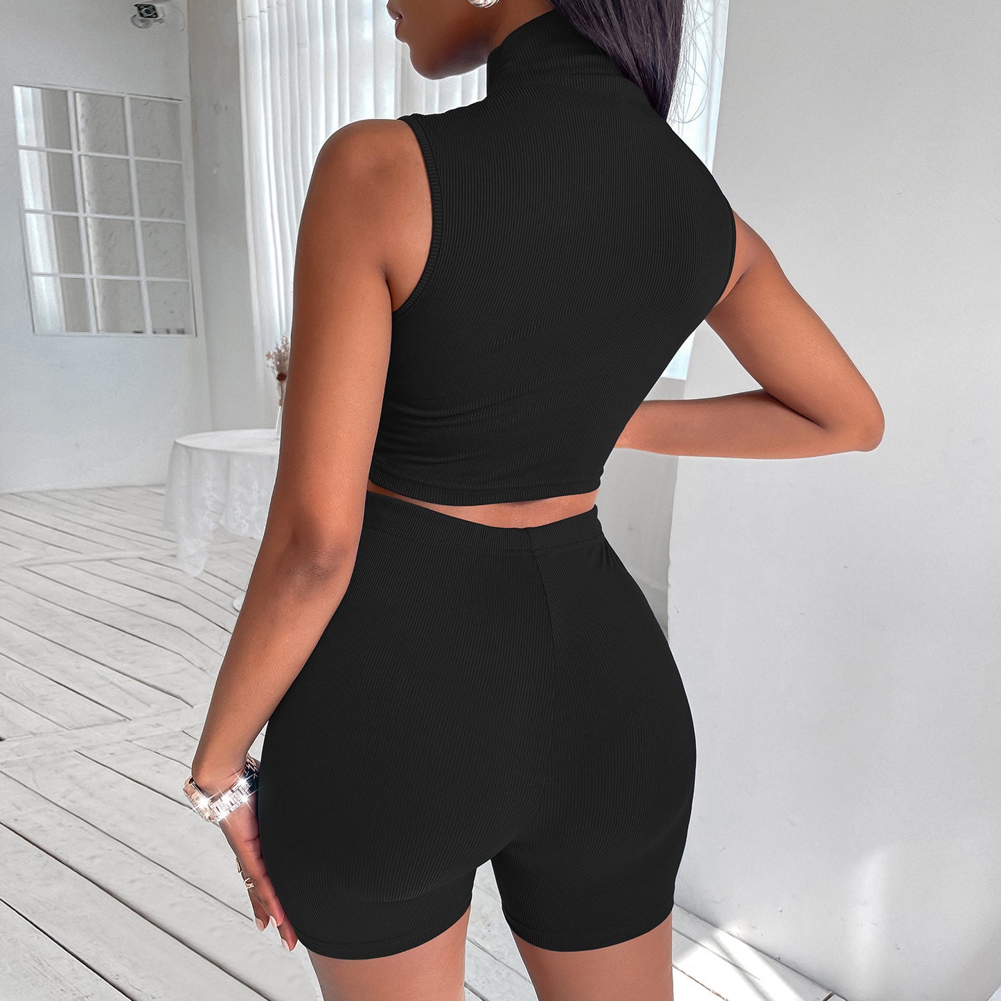 Sexy Two Pieces Short Sport Suits