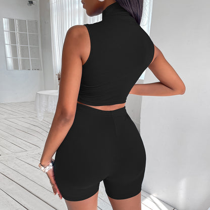 Sexy Two Pieces Short Sport Suits