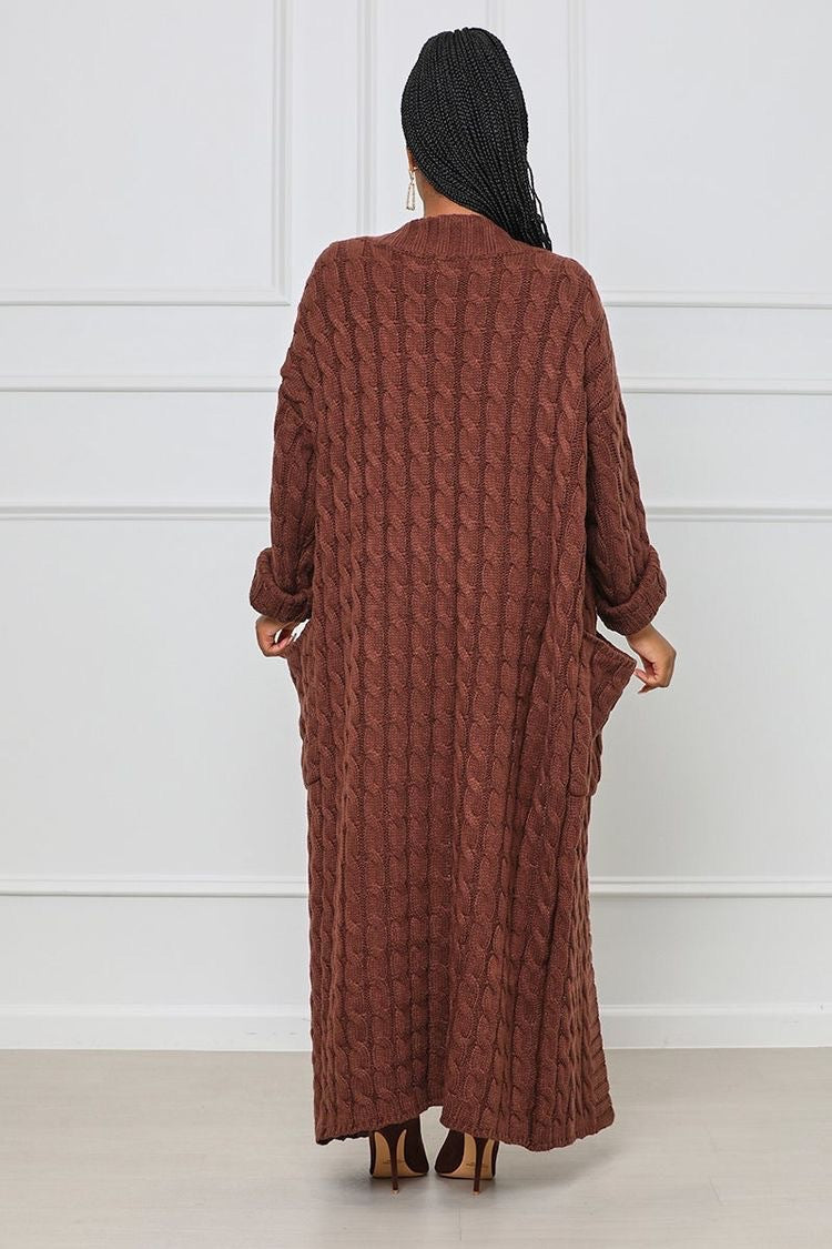 Casual Long Knitted Cardigan Overcoats for Women