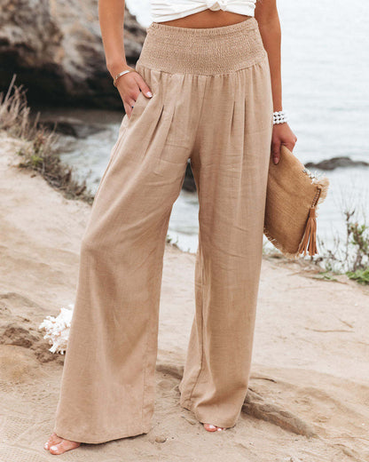 Casual Linen Summer Wide Legs Pants for Women