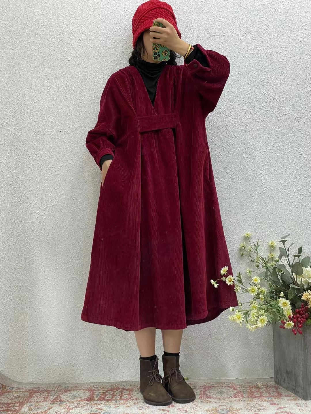 Vintage Plus Sizes High Waist Cozy Dresses