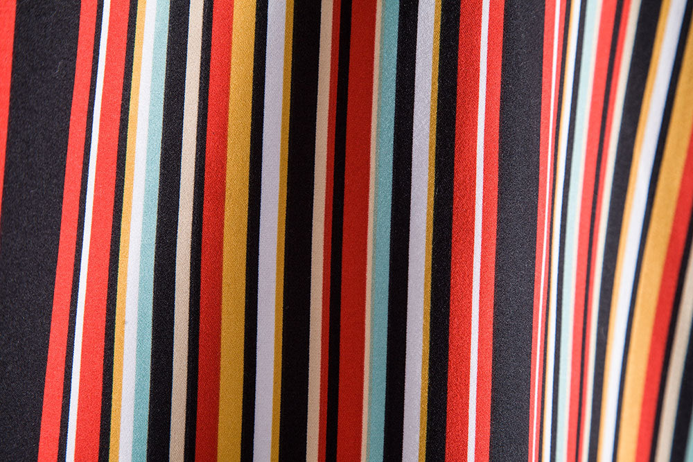 Red Striped Summer Casual Men's Short Sleeve Shirts