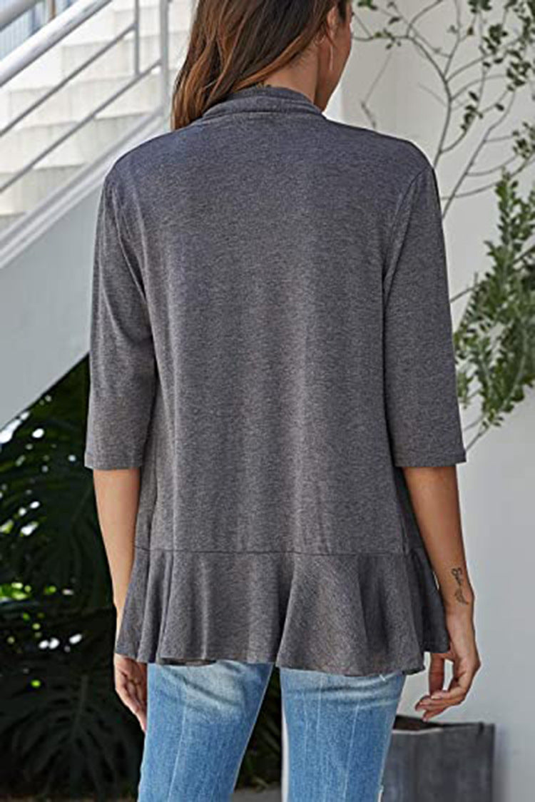 Casual 3/4 Sleeves Cardigan Tops for Women