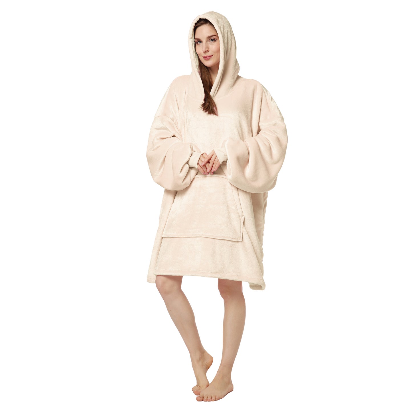 Plus Sizes Warm Hoodies Sleepwear for Couple