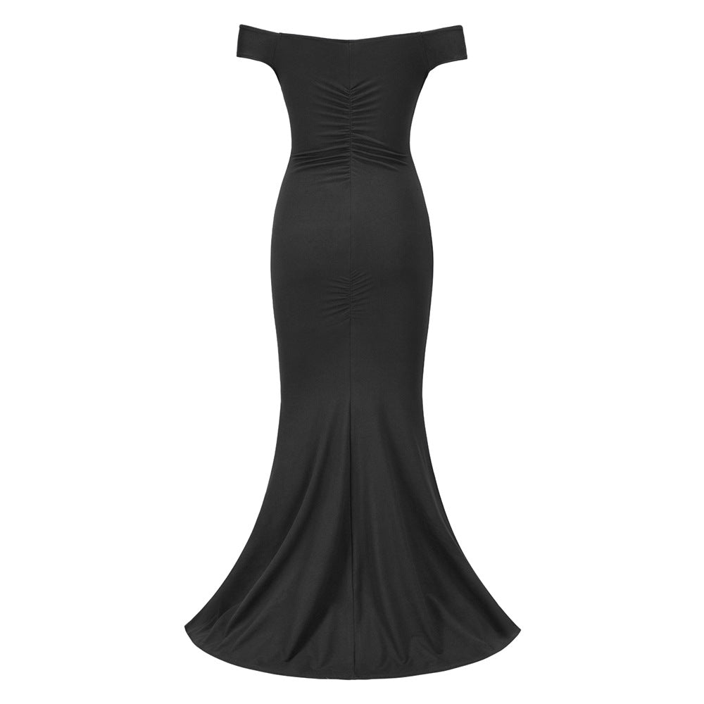 Sexy Backless Slim Women Evening Party Dresses