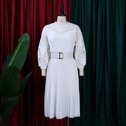 Elegant Hollow Out Plus Sizes Lace Party Dresses