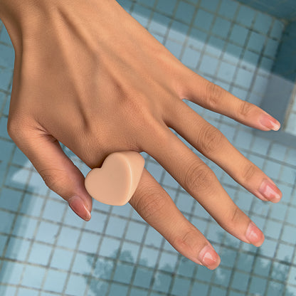 3D Sweetheart Design Acrylic Women Fashion Rings