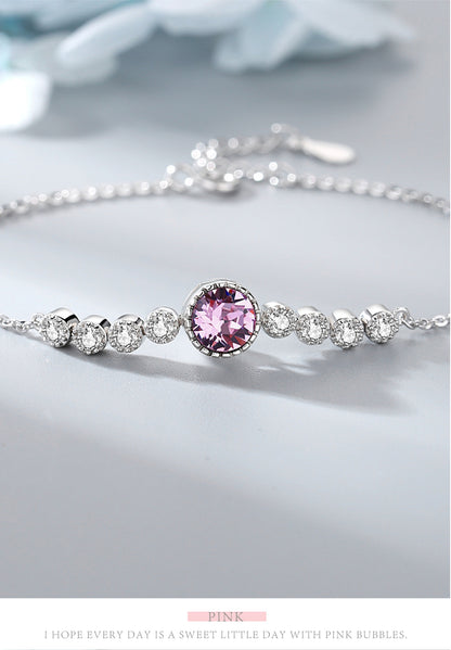 Romantic Luxury Crystal Sliver Bracelet for Women