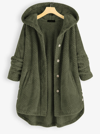 Casual Women Velvet Puls Sizes Hoodies Overcoat