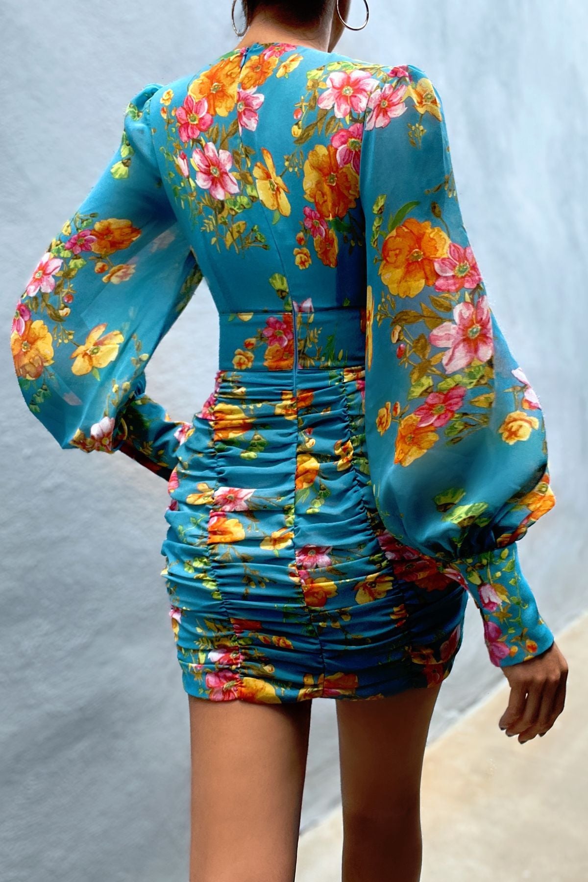 Sexy Floral Print Women Mini Dresses