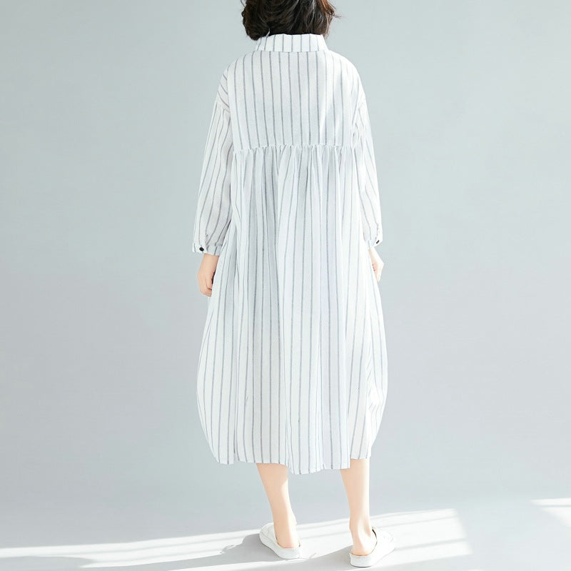 Linen Women Plus Sizes Long Shirts